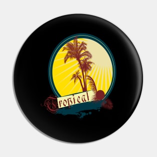 Tropical Palm Surfer Pin