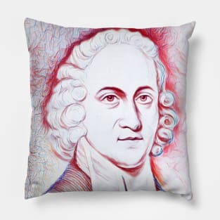 Jonathan Edwards Black And White Portrait | Jonathan Edwards Artwork | Line Art 3 Pillow