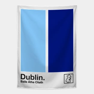 County Dublin / Original Retro Style Minimalist Poster Design Tapestry