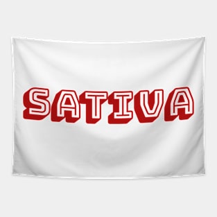 Sativa Strains T-Shirt and Apparel for Stoners and Cannabis Smokers Tapestry