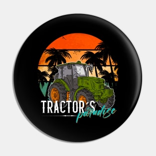 Tractor's Paradise The Tractor Paradise Palm Summer Beach Pin