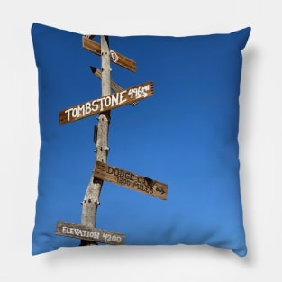 Way Out West sign Pillow