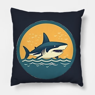 Shark Illustration, Love Sharks Pillow