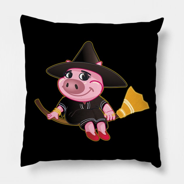 Pig Witch Pillow by Buenos Biscuits