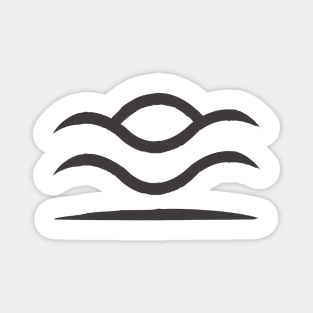 Minimalist Sun and Waves Magnet