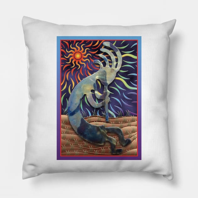 Kokopelli Spring Pillow by becky-titus