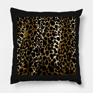 Animal Print Cheetah Black and Brown Pillow