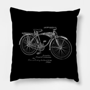 Bicycle Vintage Patent Drawing Pillow