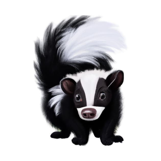 Cute Skunk Drawing by Play Zoo