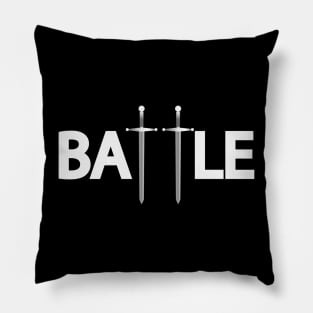Battle battling typography design Pillow
