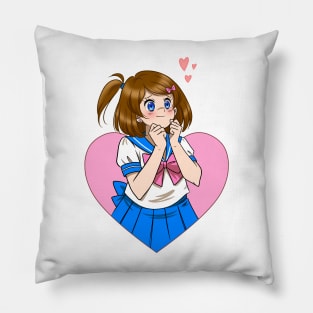 Just A Girl with Hearts Pillow