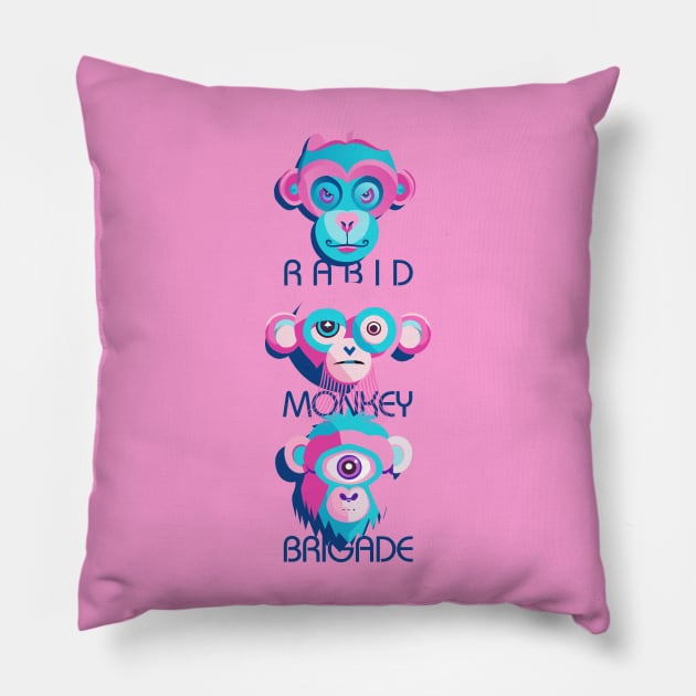 Rabid Monkey Brigade für anime Fans Pillow by Polyshirt