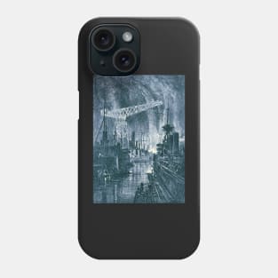 Shipbuilding by night Phone Case