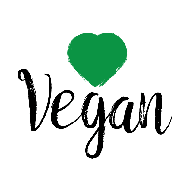 Green Heart Vegan Shirt by glutenfreegear