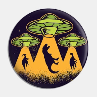 What Happened to the Dinosaurs // Funny UFO Cartoon Pin