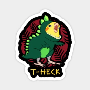 t-heck cockatiel dinosaur Magnet