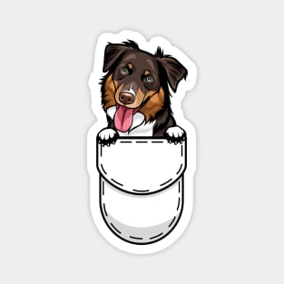 Funny Australian Shepherd Pocket Dog Magnet