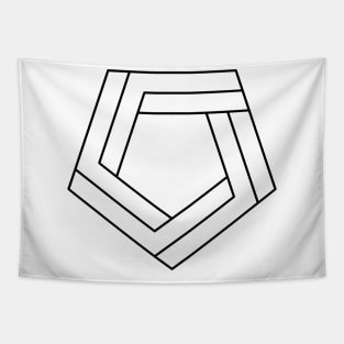 Impossible Shapes – Optical Illusion - Geometric Pentagon Tapestry