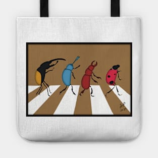 The Beetles - Minimalistic Paper Craft Digital Art Tote