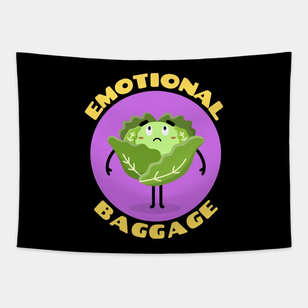 Emotional Cabbage | Cabbage Pun Tapestry by Allthingspunny