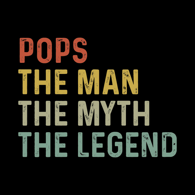 POPS Man Myth Legend Grandfather Father Dady Grandpa Gift by CoApparel