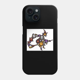 halloween  emojo witch Phone Case