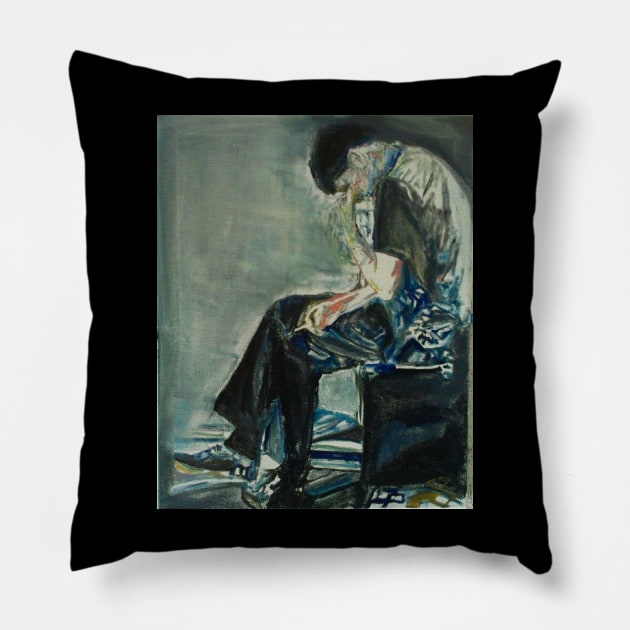 Ian Curtis Pillow by Mike Nesloney Art