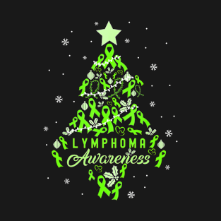 Christmas Tree Lymphoma Awareness T-Shirt