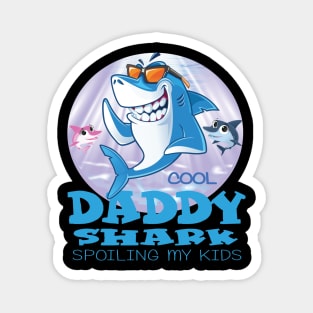 Cool Daddy Shark T-Shirt Gift Family Shark Father Gifts Magnet