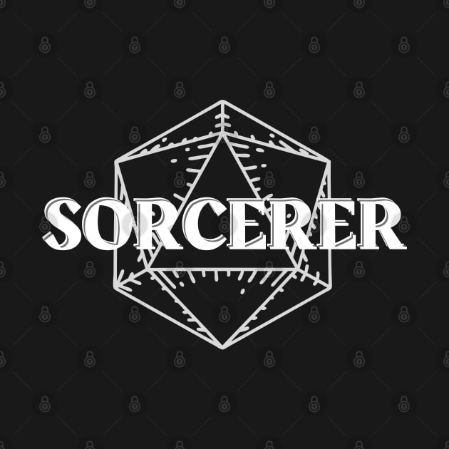 Sorcerer DnD D20 Symbol Print by DungeonDesigns