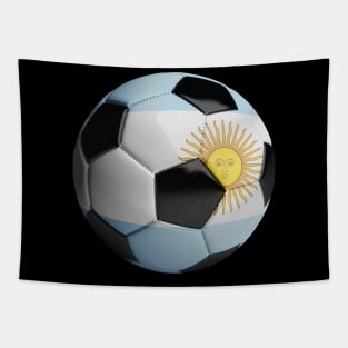 Argentina Flag Soccer Ball Tapestry