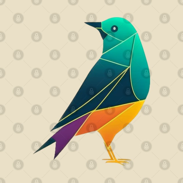 Paradise Bird - Geometric bird design for the environment by Greenbubble