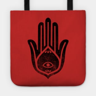 Hamsa Black Halftone Tote