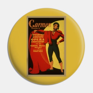 Carmen Revived: A Vintage Poster Tribute Pin