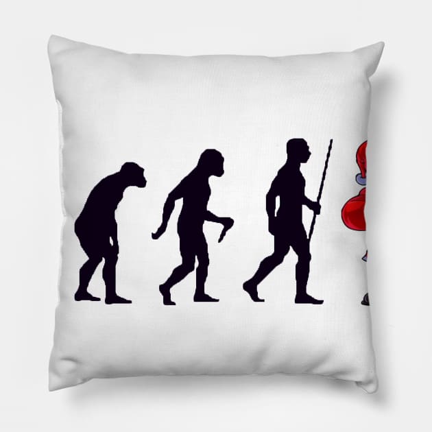 Santa Claus Dabbing Christmas and Evolution Funny Pillow by Just Me Store