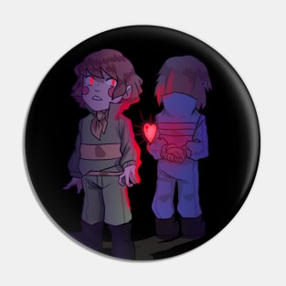 Chara and Frisk Swapfell Pin