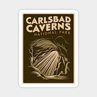 Vintage Retro Carlsbad Caverns National Park Magnet