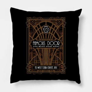 Famous Door Jazz Club Pillow