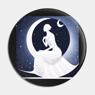 Beautiful design of moon goddess & moon Pin