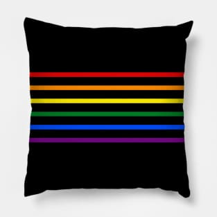 Pride Rainbow Stripes Pillow