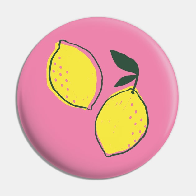 Pair of Lemons - Pink Lemonade Collection Pin by GiuliaM