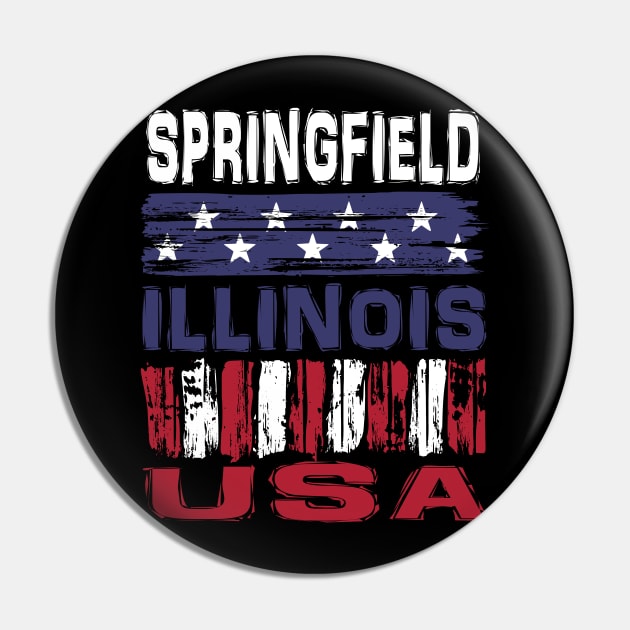 Springfield Illinois USA T-Shirt Pin by Nerd_art