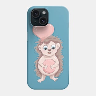 Hedgehog with a heart Phone Case