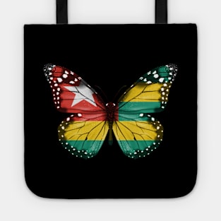 Togolese Flag  Butterfly - Gift for Togolese From Togo Tote