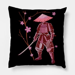 Samurai Warrior Sword Retro Japanese Design Pillow