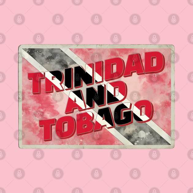 Trinidad and Tobago vintage style retro souvenir by DesignerPropo