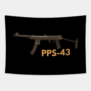 Soviet WW2 PPS-43 Submachine Gun Tapestry