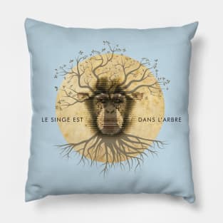 LE SINGE EST DANS L'ARBRE (THE MONKEY IS IN THE TREE) 'O' LEVEL FRENCH LESSONS FROM THE 1980s Pillow