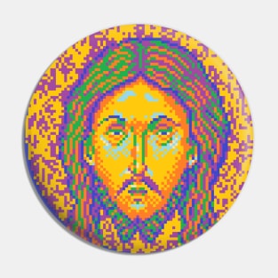 Icon of Christ 16bit - Pixel Art MS Paint Windows 7 Pin