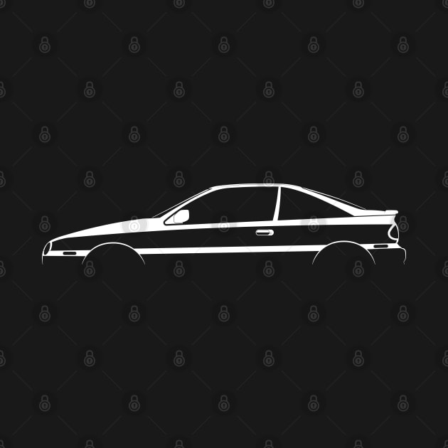 Nissan NX Coupe Silhouette by Car-Silhouettes